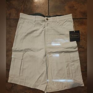 White Cargo Shorts with Pockets